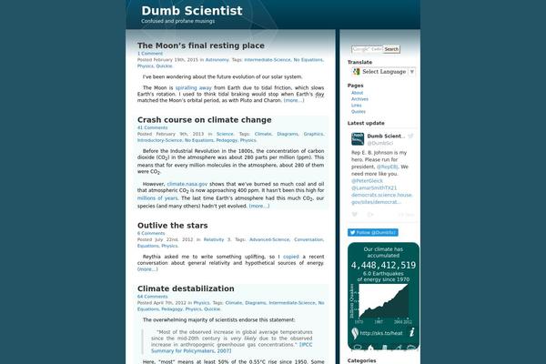 dumbscientist.com site used Aqueous-lite