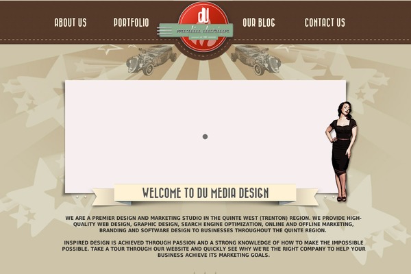 Retro theme site design template sample