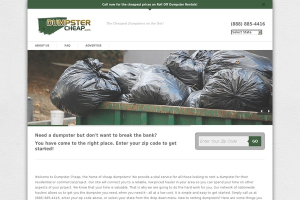 dumpstercheap.com site used Cheap