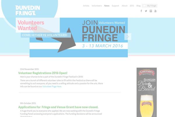 dunedinfringe.org.nz site used Fringe