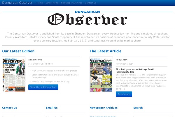 dungarvanobserver.ie site used Dungo