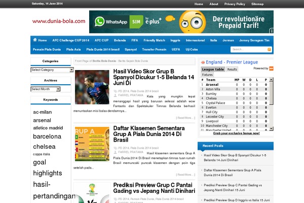 WordPress website example screenshot