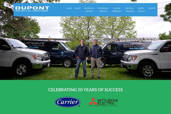 dupontheating.ca site used Dupont