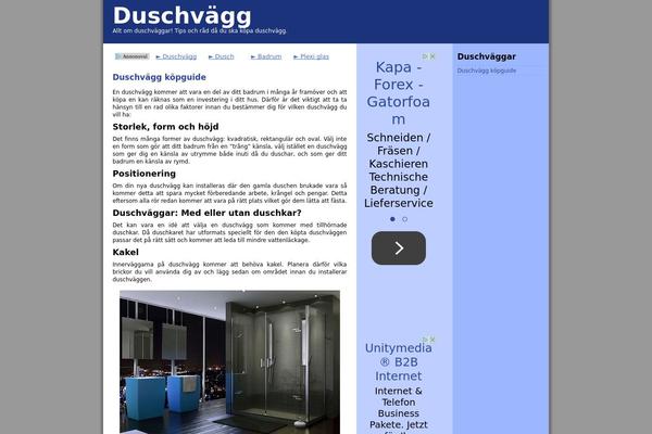 duschvagg.se site used Prosense Blue