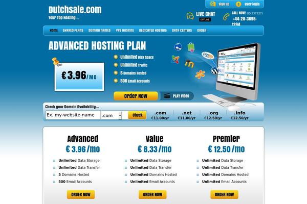 dutchsale.com site used Php-hosting
