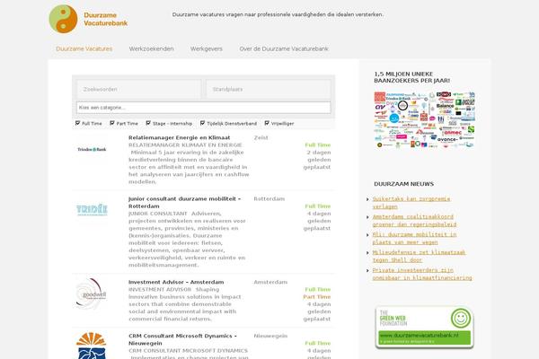duurzamevacaturebank.nl site used Jobhunt