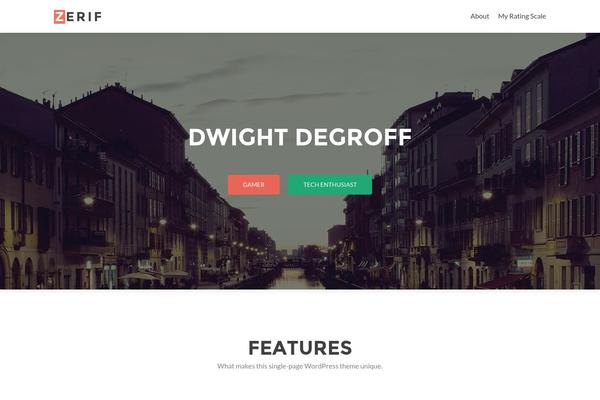 Zerif Lite theme site design template sample