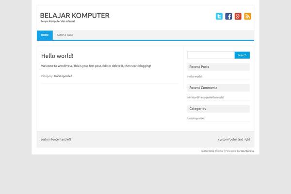 Iconic One theme site design template sample