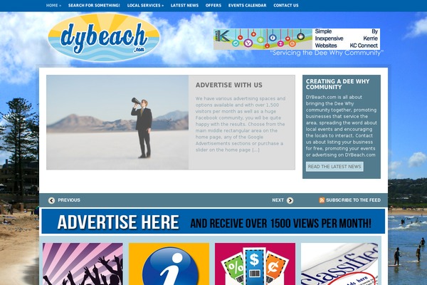 dybeach.com site used Aperture