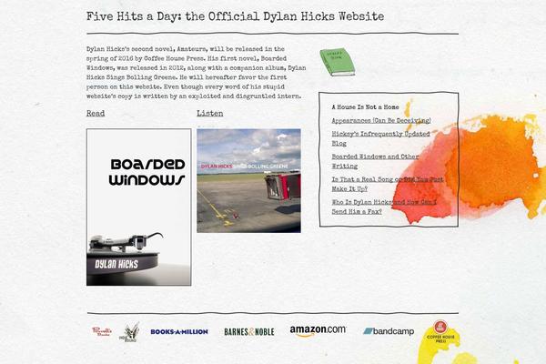 dylanhicks.com site used Dylan-hicks