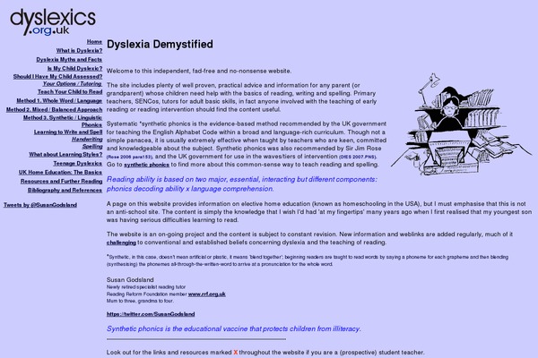 dyslexics.org.uk site used Enfold