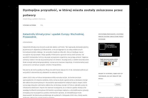 dystopijnaprzyszloscwktorejmiastazostalyzniszczoneprzezpotwory.pl site used Twenty Twelve