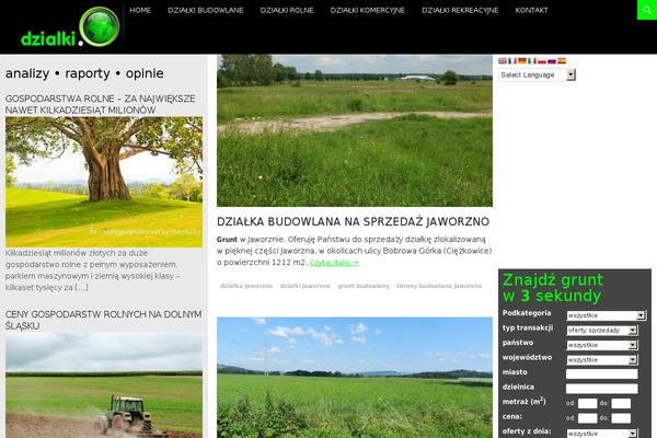 dzialki.pl site used Twentyfourteen-pj
