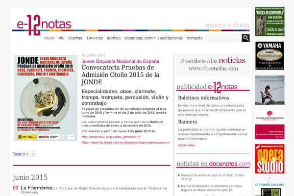 e-12notas.com site used Docenotas