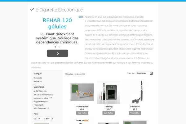 e-cigaretto.fr site used Meosis_v2