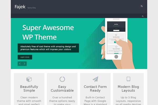 evolve theme site design template sample