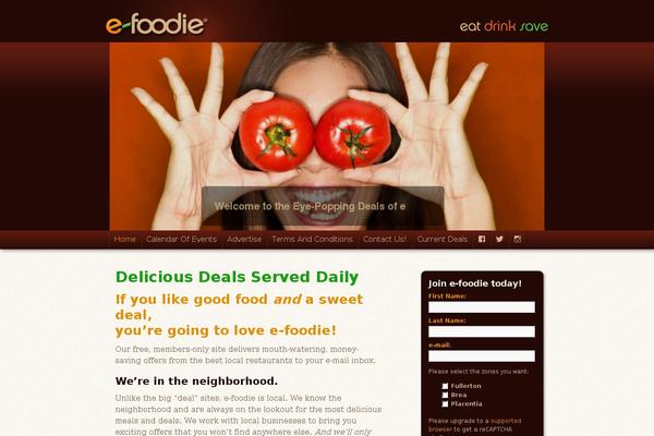 e-foodie.com site used Efoodie