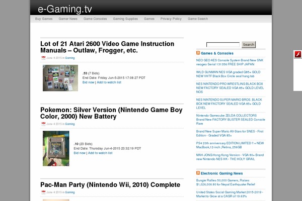 e-gaming.tv site used iTech