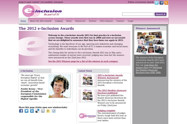 e-inclusionawards.eu site used Citizensonlineeinclusion01