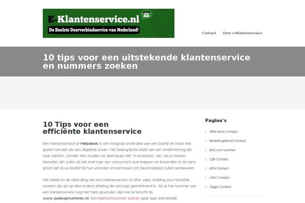 e-klantenservice.nl site used Support Desk