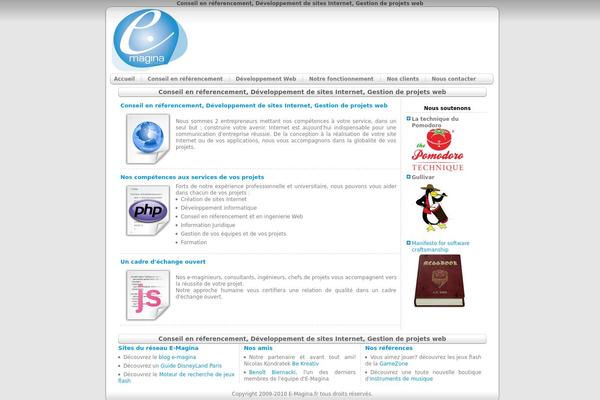 e-magina.fr site used Pomodoro
