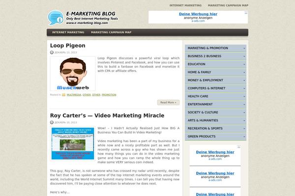 e-marketing-blog.com site used Readily