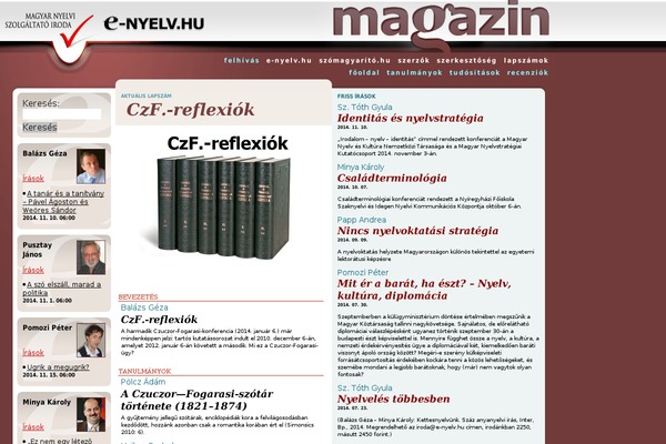 e-nyelvmagazin.hu site used Enyelvmagazin