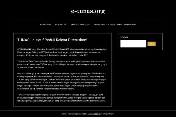 e-tunas.org site used Dark Minimalistblogger