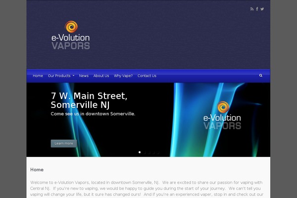 evolve theme site design template sample