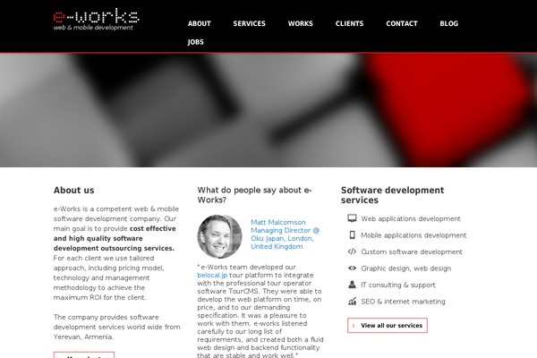 e-works.am site used Eworks