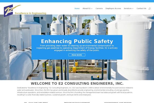E2 theme site design template sample