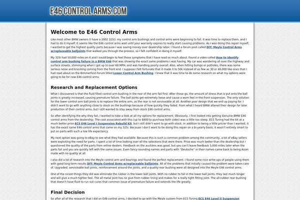 WordPress website example screenshot