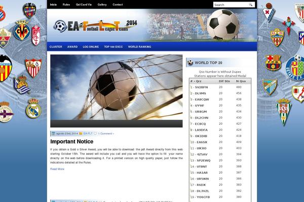 eafltaward.com site used Soccerblog