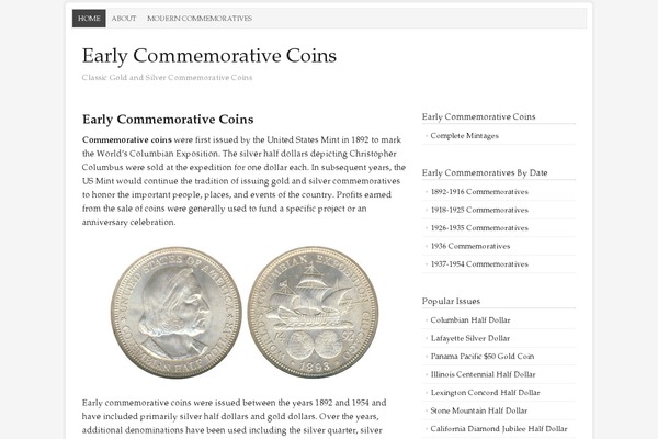 earlycommemorativecoins.com site used Prose
