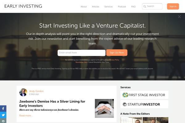 earlyinvesting.com site used Earlyinvesting-redesign