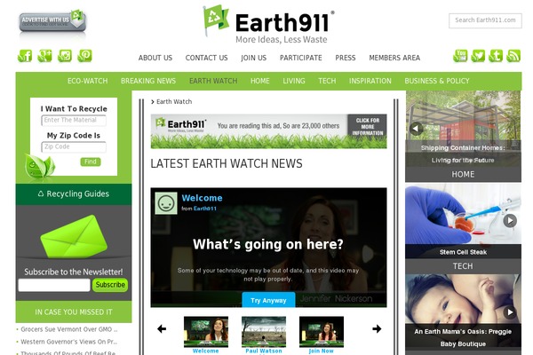 earth911.com site used Earth911-v2021