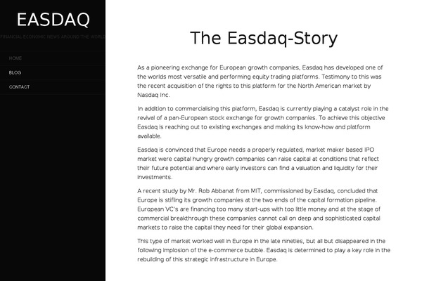 easdaq.be site used Flat2