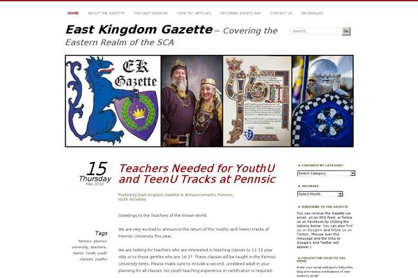 eastkingdomgazette.org site used Corporately