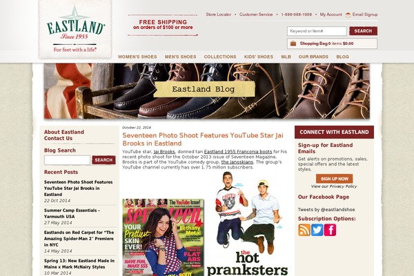 eastlandshoeblog.com site used Eastland