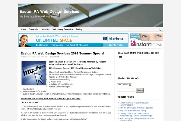 WordPress website example screenshot
