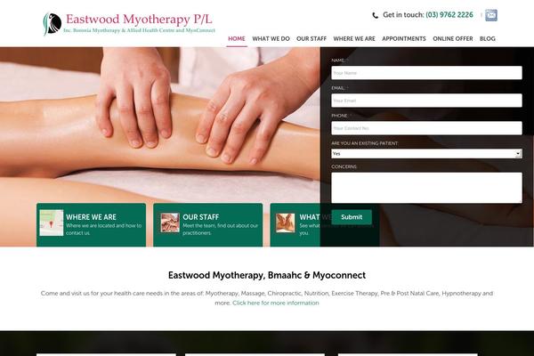 eastwoodmyotherapy.com.au site used Eastwood
