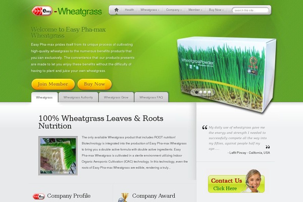 easy-wheatgrass.com site used Easyphamax