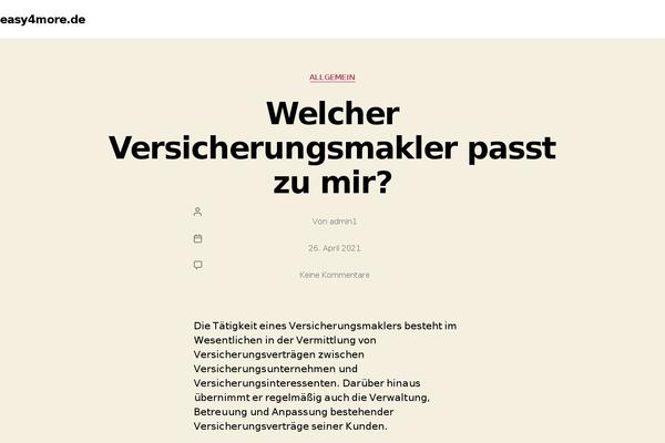 Twenty Twenty theme site design template sample