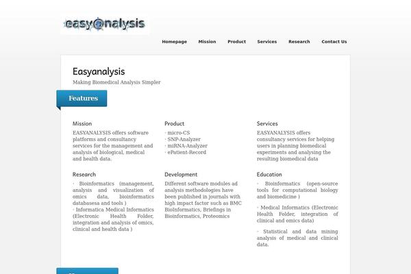 easyanalysis.it site used Kameleon