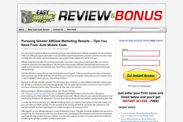 WordPress website example screenshot
