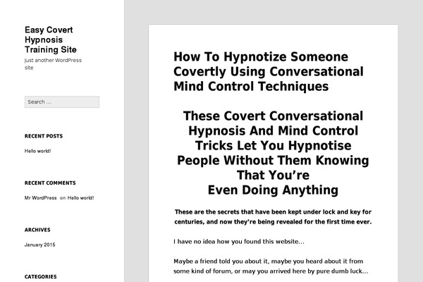 Twenty Fifteen theme site design template sample