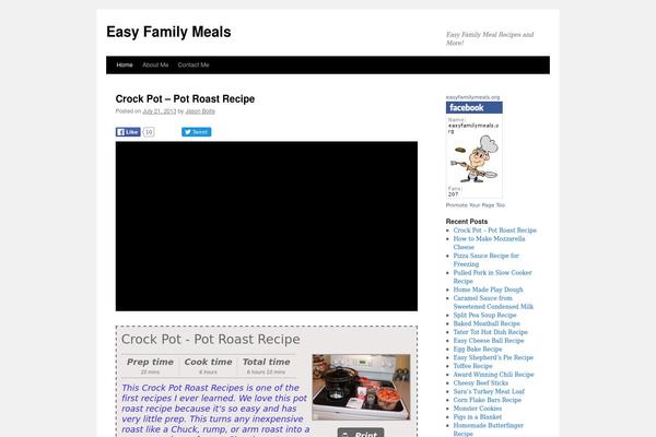easyfamilymeals.org site used Twenty Ten