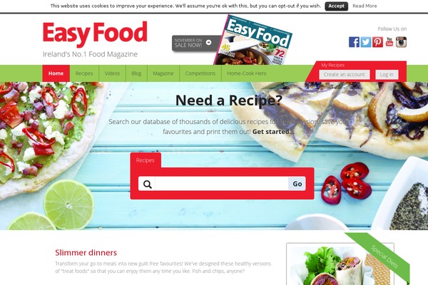 easyfood.ie site used Easyfood