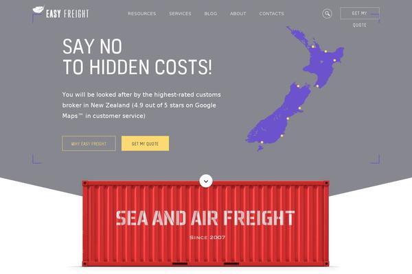 easyfreight.co.nz site used Easyfreight