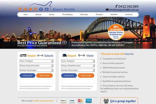 easygoshuttle.com.au site used Easygo